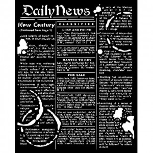 Трафарет Stamperia KSTD149 "Daily News", толщина 0,25 мм, 20х25 см Трафарет Stamperia KSTD149 "Daily News", толщина 0,25 мм, 20х25 см